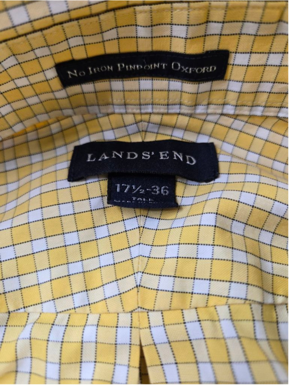 Lands' End | Yellow Short Sleeve Tall | 17.5-36